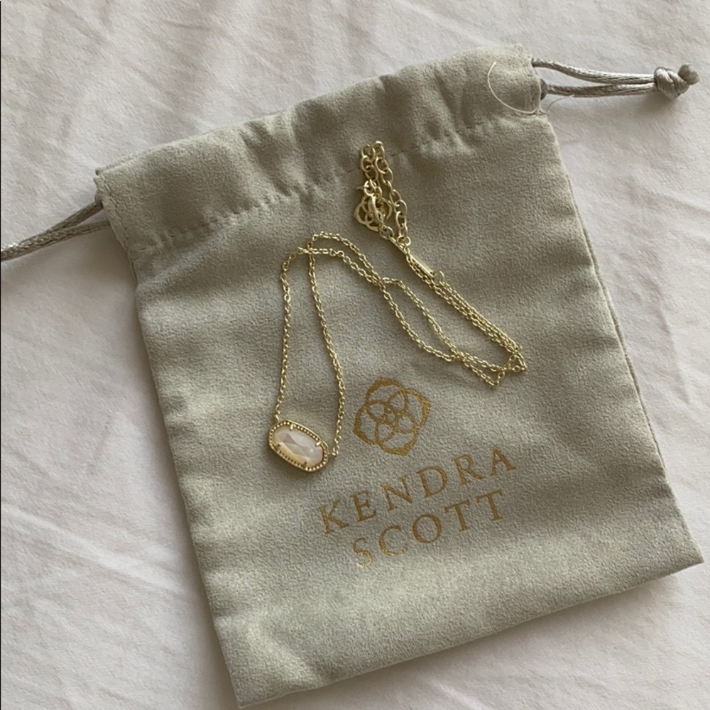 Kendra Scott - Elisa Gold Pendant Necklace, White